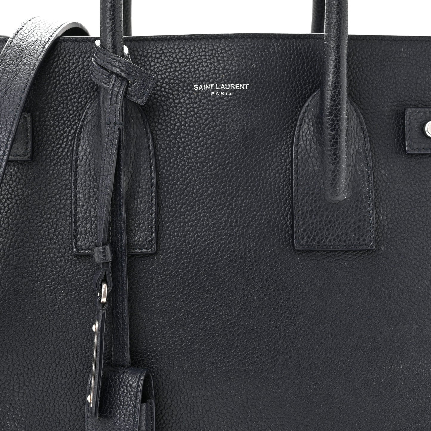 Grained Calfskin Small Supple Sac De Jour Navy