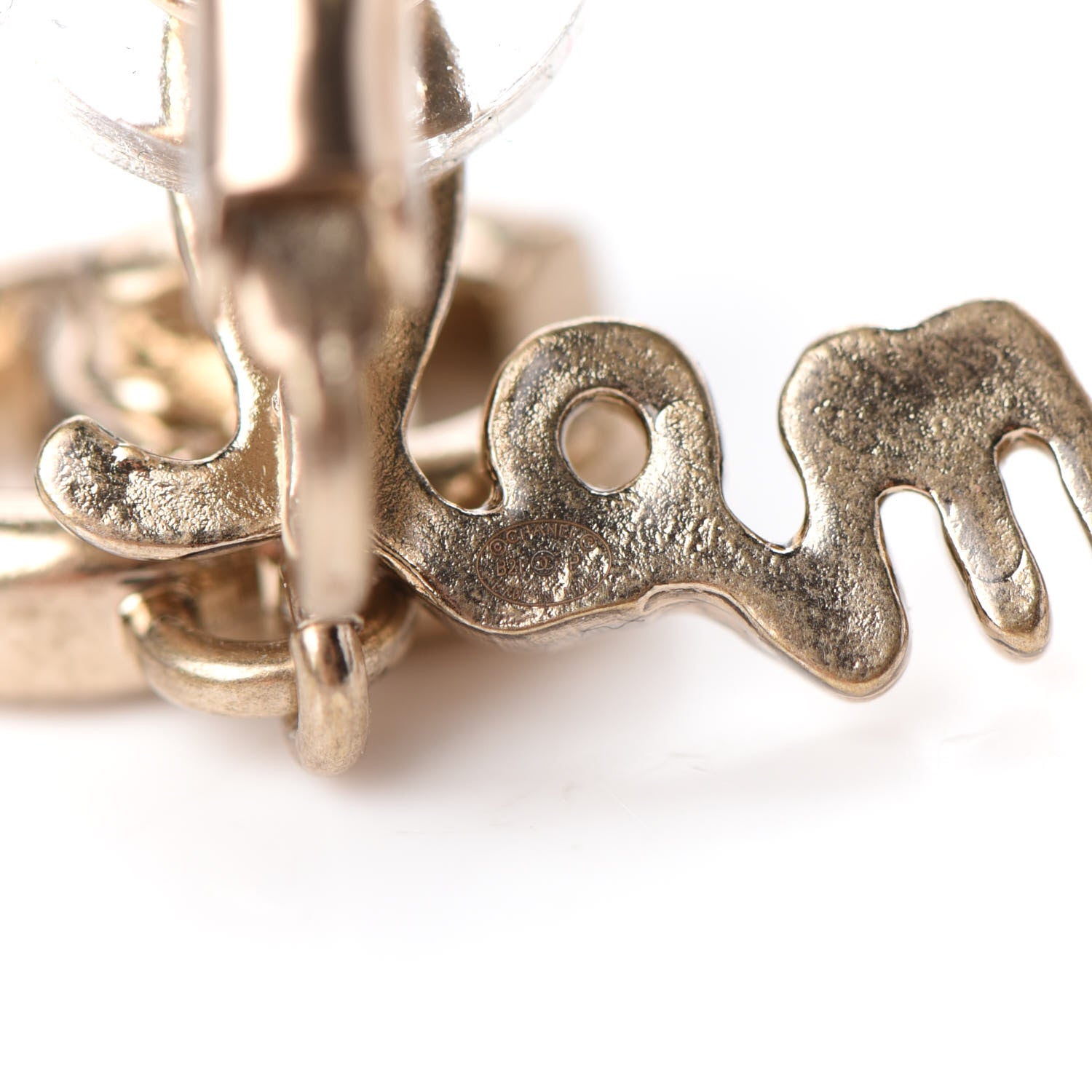 Chanel CC Turnlock Logo Clip On Earrings Gold 4 of 5