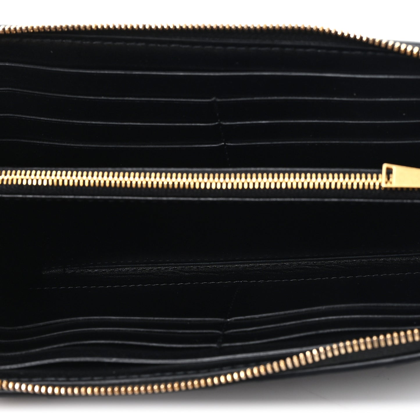 Nappa Maxi Intrecciato Zip Around Wallet Black