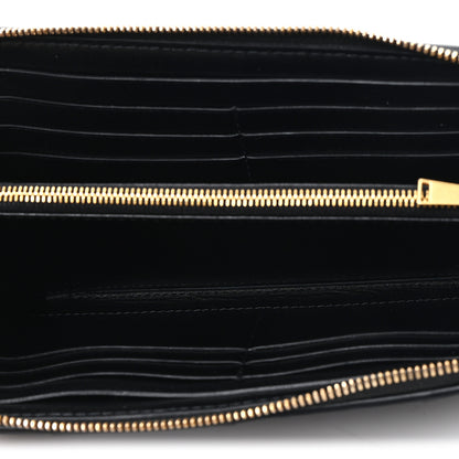 Bottega Veneta Nappa Maxi Intrecciato Zip Around Wallet Black 5 of 7