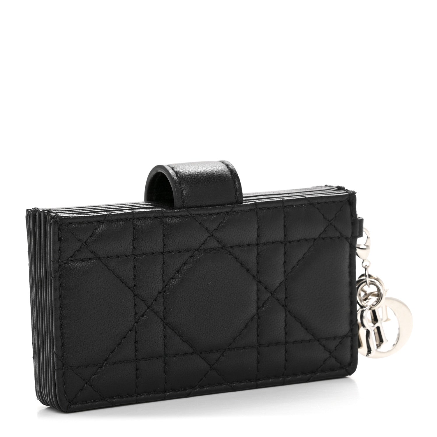 Christian Dior Lambskin Cannage Lady Dior 5-Gusset Card Holder Black 3 of 10