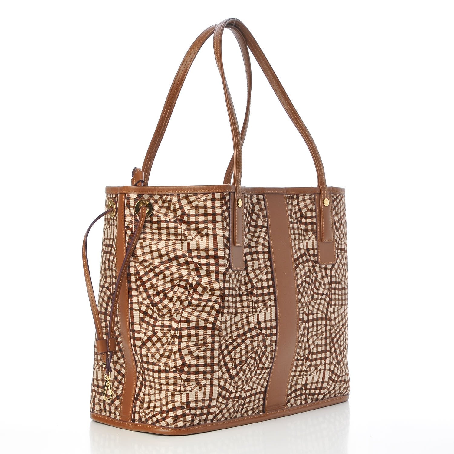 MCM Visetos Medium Liz Reversible Shopper Tote Cognac 7 of 18