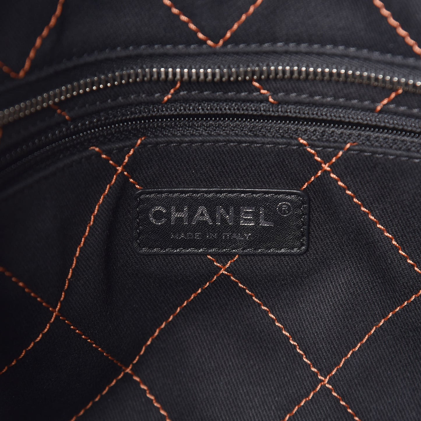 Grained Calfskin Shopping Fever Tote Orange