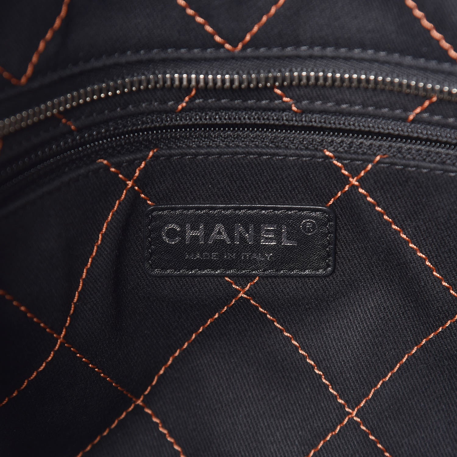 Chanel Grained Calfskin Shopping Fever Tote Orange 7 of 11