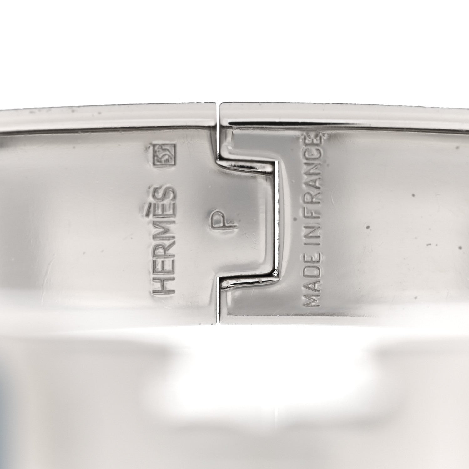 Hermes Enamel Narrow Clic Clac H Bracelet GM Blue Jean 7 of 9