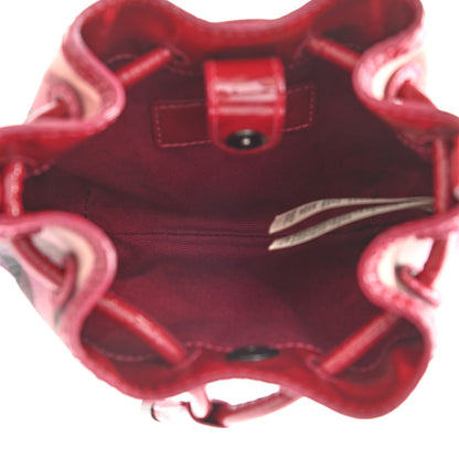 Burberry Patent Trim Gradient Nova Check Drawstring Shoulder Bag Raspberry 10 of 14