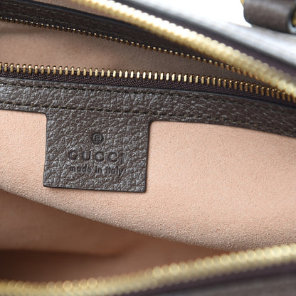 Gucci GG Supreme Monogram Web Medium Ophidia Boston Brown 6 of 10