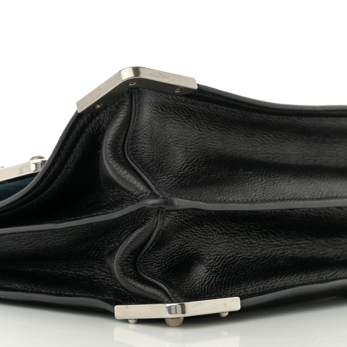 Glace Calfskin Large Soft Cahier Bag Black