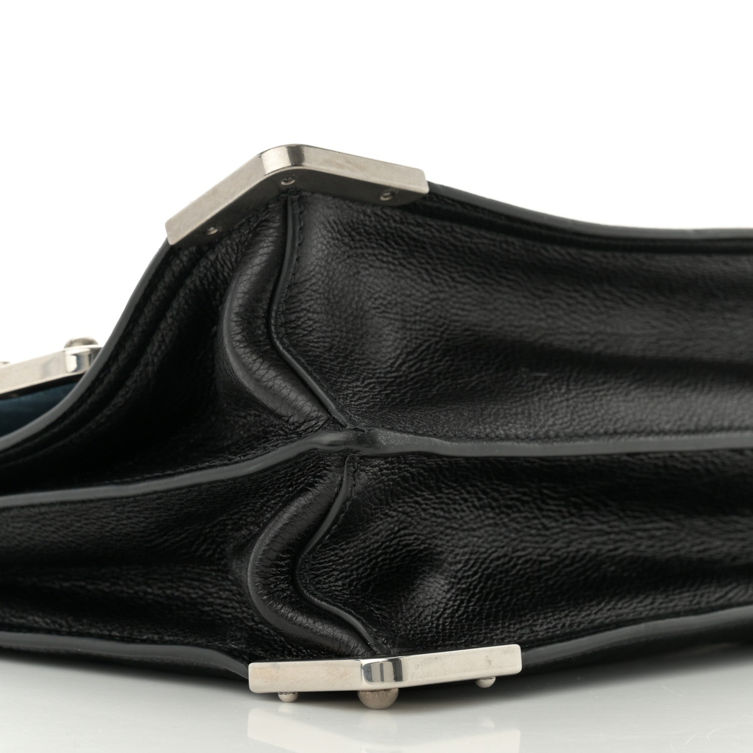 Prada Glace Calfskin Large Soft Cahier Bag Black 8 of 11