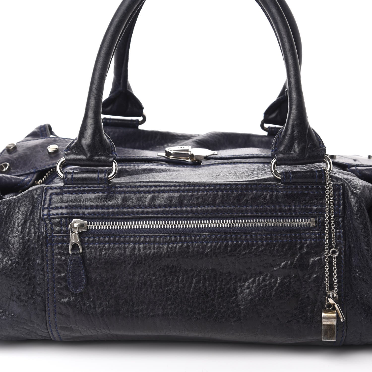 Balenciaga Agneau Whistle Shoulder Bag Marine 670029 – FASHIONPHILE