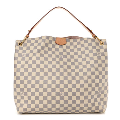 Louis Vuitton Damier Azur Graceful MM Rose Ballerine 1 of 14