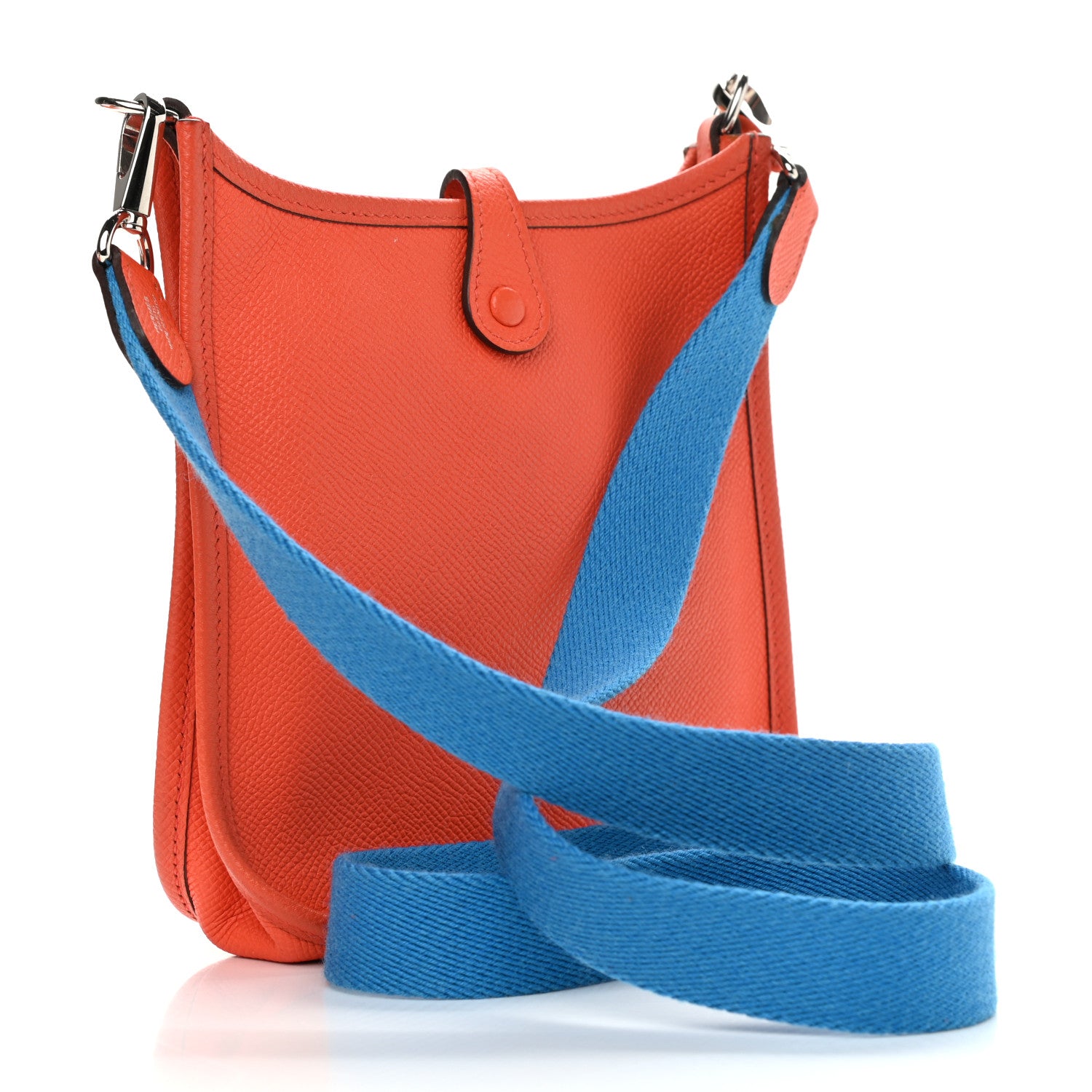 Hermes Epsom Amazone Evelyne TPM Orange Poppy Bleu Zanzibar 3 of 13