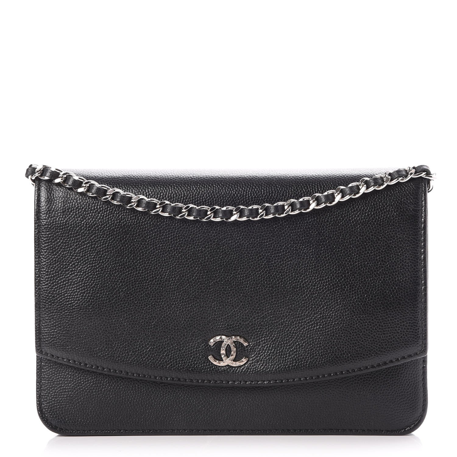 Chanel Caviar Sevruga Wallet On Chain WOC Black 1 of 9