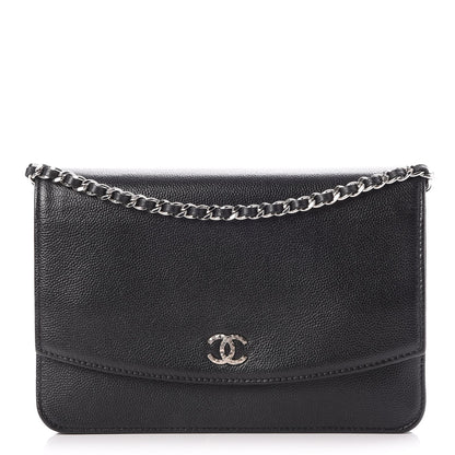 Chanel Caviar Sevruga Wallet On Chain WOC Black 1 of 9