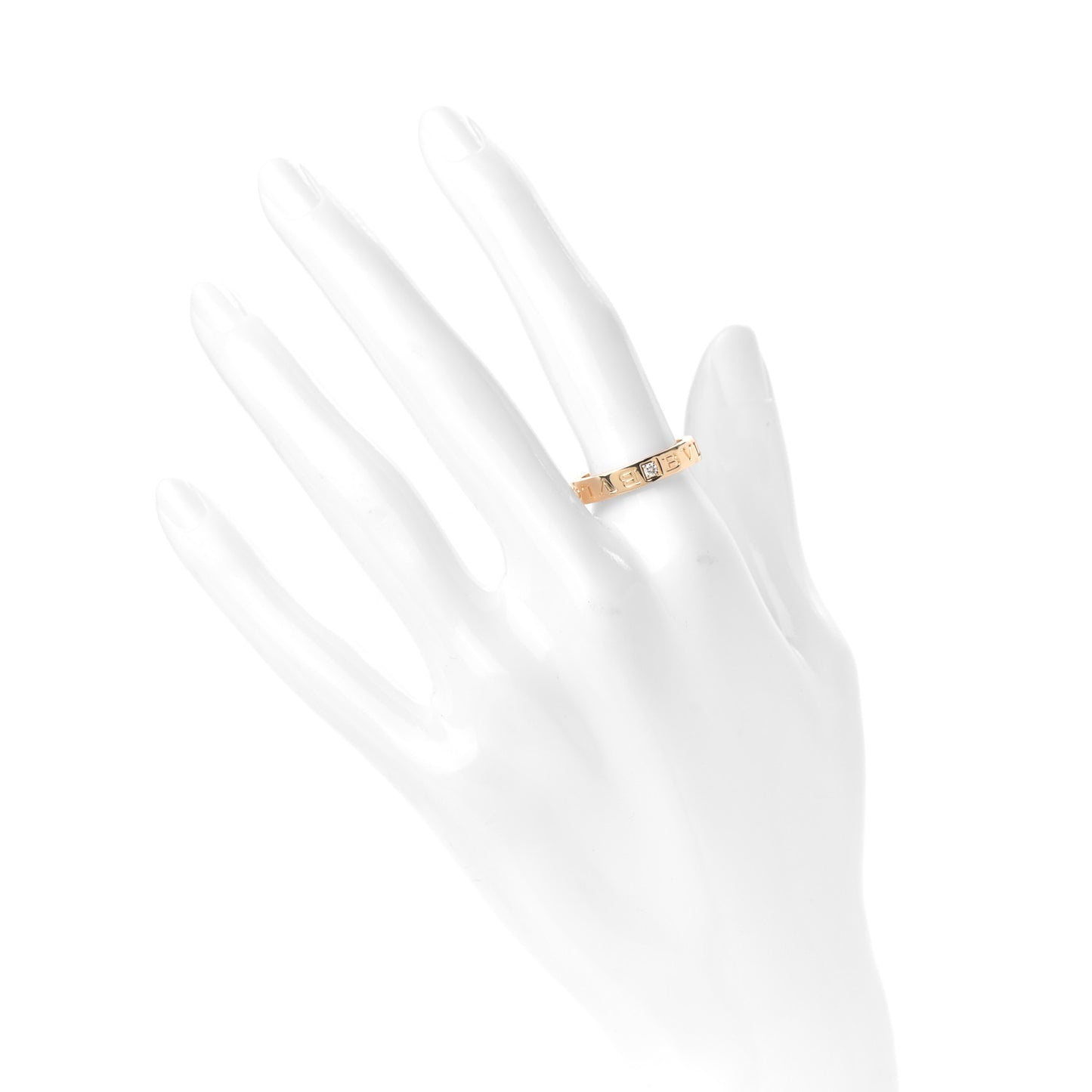 18K Yellow Gold Diamond B.Zero1 Essential Band Ring 54 6.75