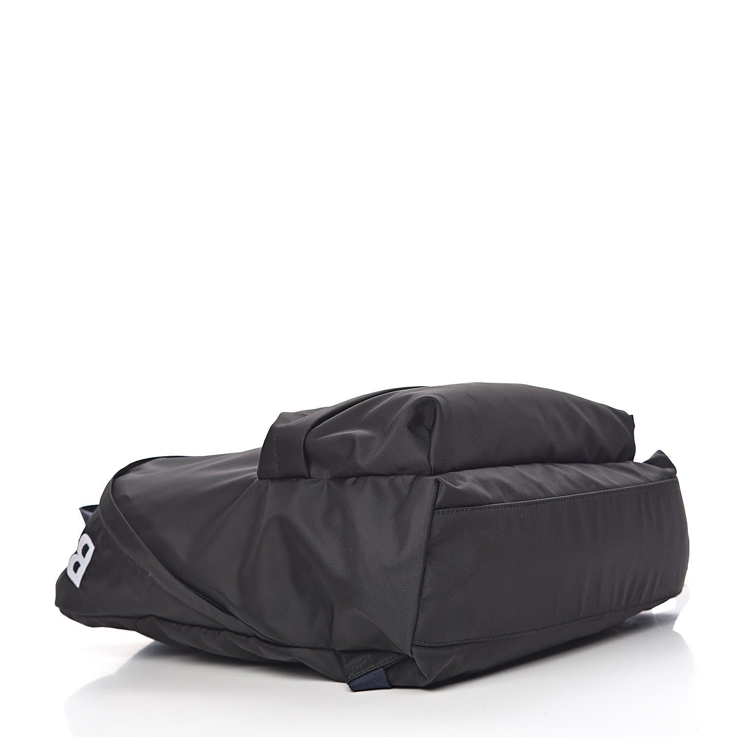 Balenciaga Sport Nylon Logo Embroidered Wheel Backpack Black White 4 of 9