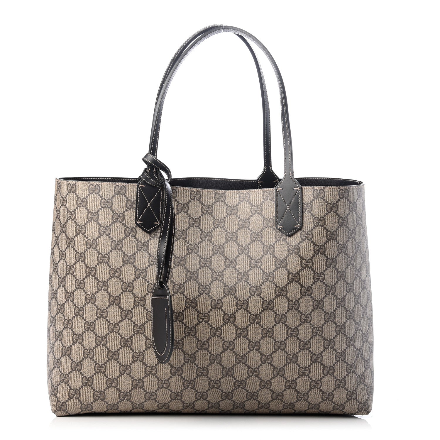 Gucci Calfskin GG Supreme Monogram Medium Reversible Tote Black 1 of 9