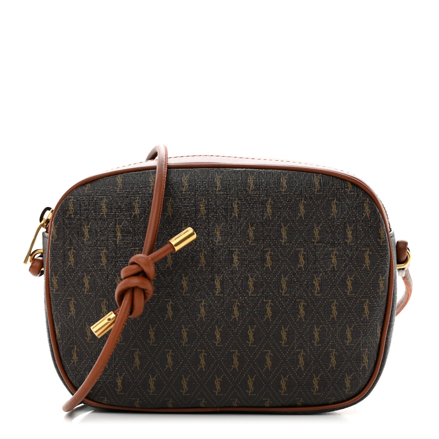 Canvas Smooth Calfskin Le Monogramme Small Camera Bag Chestnut