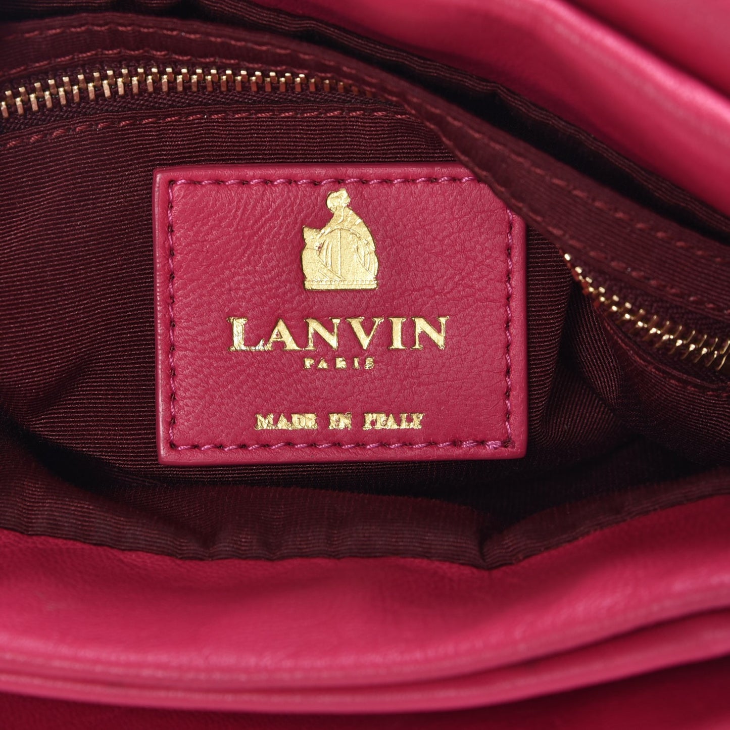 Lambskin Quilted Mini Sugar Flap Shoulder Bag Fuchsia