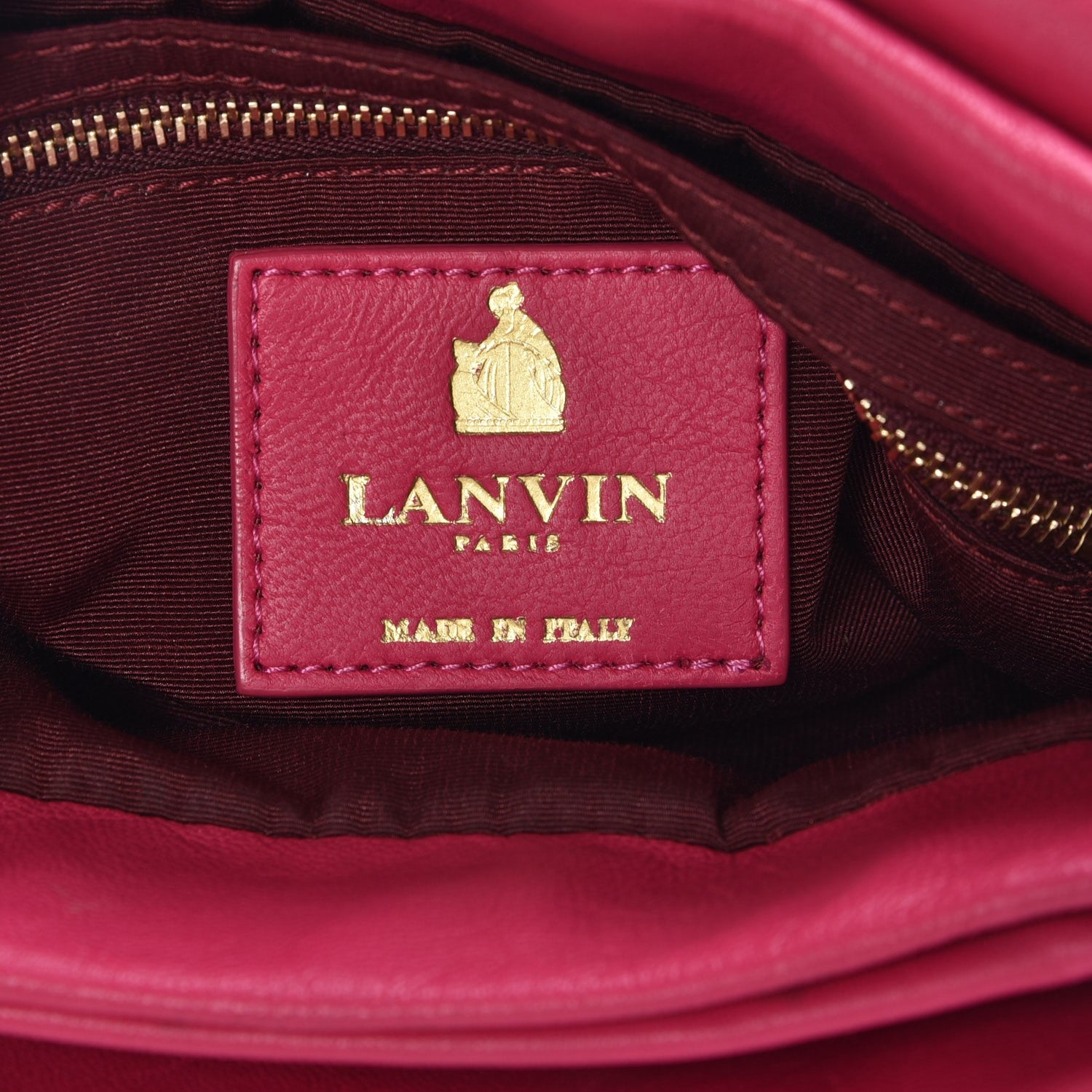 Lanvin Lambskin Quilted Mini Sugar Flap Shoulder Bag Fuchsia 7 of 12