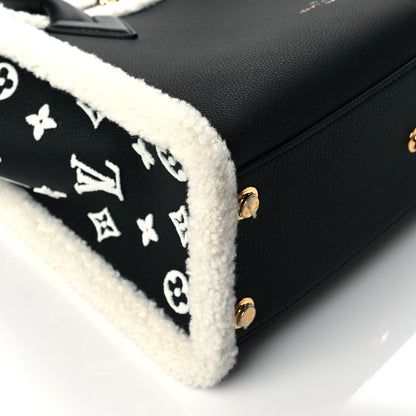 Louis Vuitton Grained Calfskin Shearling On My Side MM Black 7 of 8
