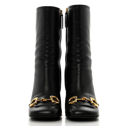 Gucci Nappa Horsebit Ankle Boots 39.5 Black 2 of 8