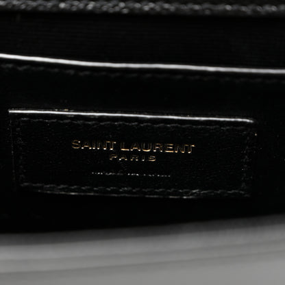 Saint Laurent Grain De Poudre Small Monogram Kate Satchel Black 6 of 10