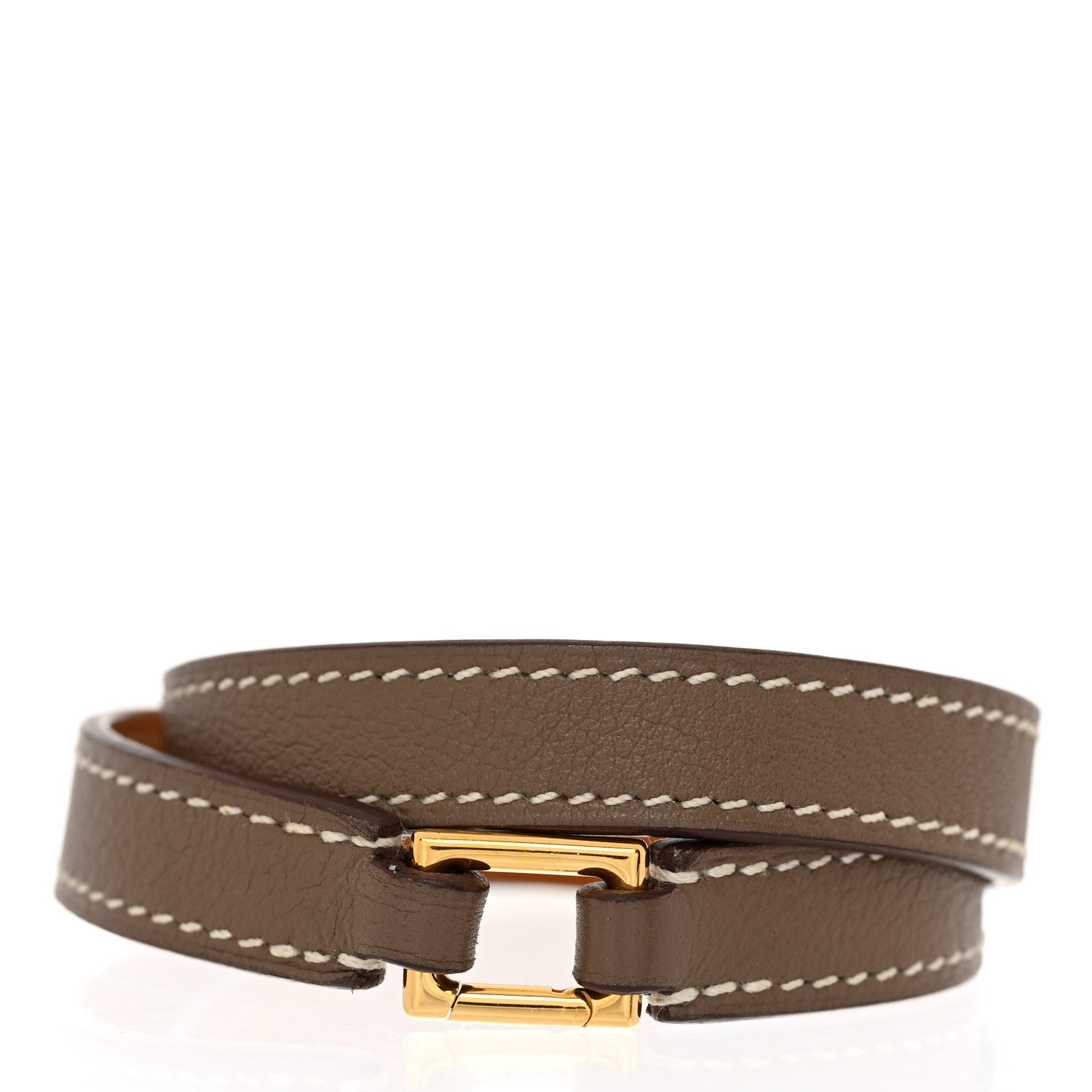 Hermes Swift Rivale Double Tour Bracelet M Etoupe 3 of 7