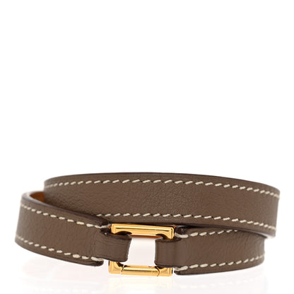 Hermes Swift Rivale Double Tour Bracelet M Etoupe 3 of 7