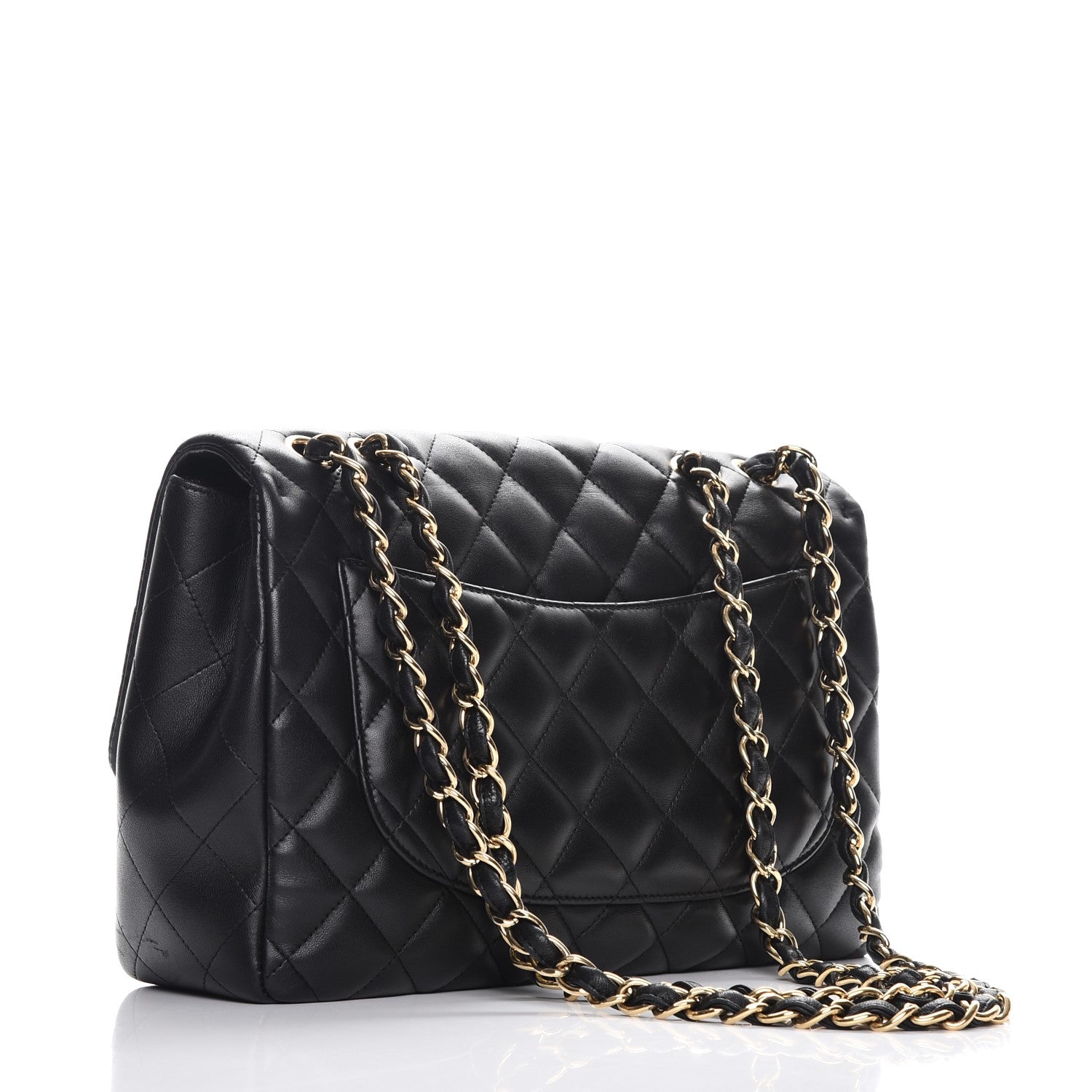 Chanel Lambskin Quilted Jumbo Single Flap Black 3 of 9