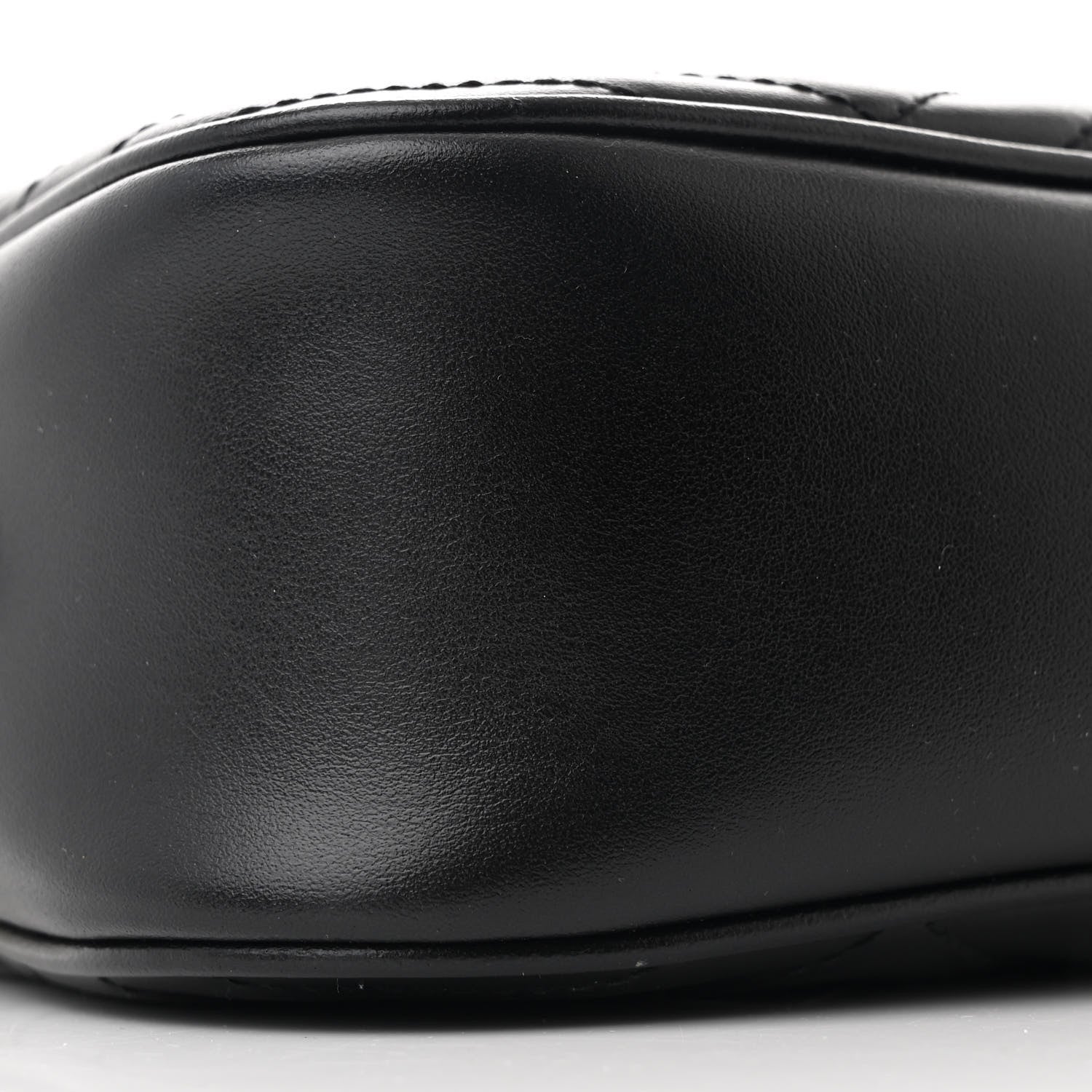 Gucci Calfskin Matelasse Small GG Marmont Chain Shoulder Bag Black 9 of 10