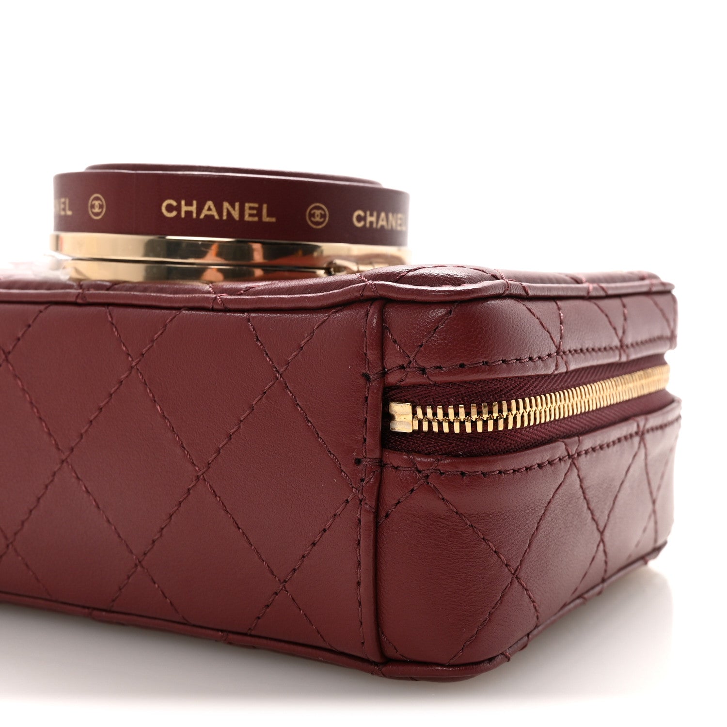 Chanel Lambskin Quilted Coco Click Bag Burgundy 10 of 11