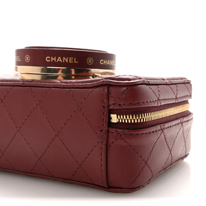 Chanel Lambskin Quilted Coco Click Bag Burgundy 10 of 11