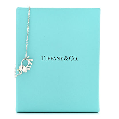 Tiffany Sterling Silver Tsavorite Save the Wild Elephant Bracelet 6 of 6