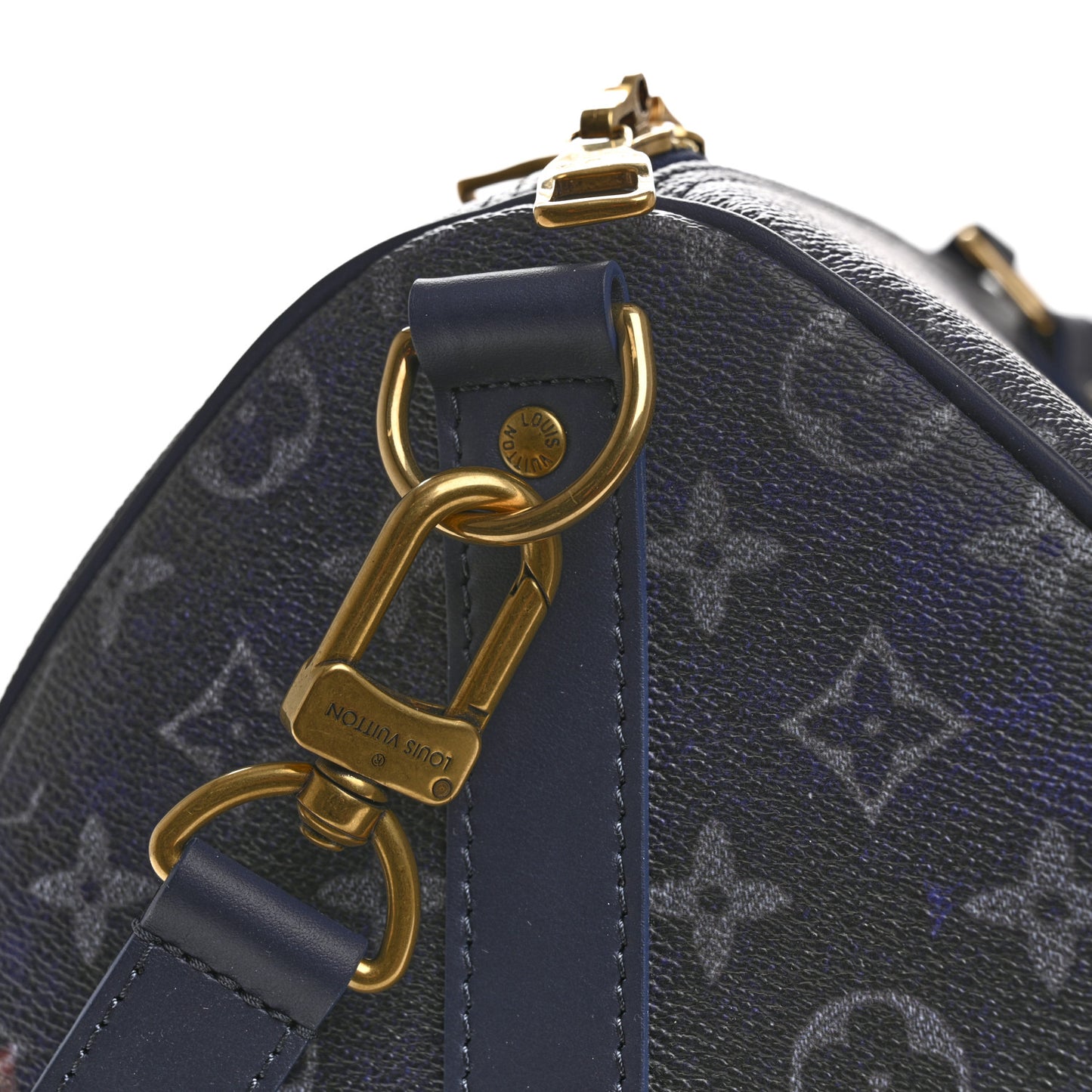 Monogram Bleach Keepall Bandouliere 50 Ink Blue