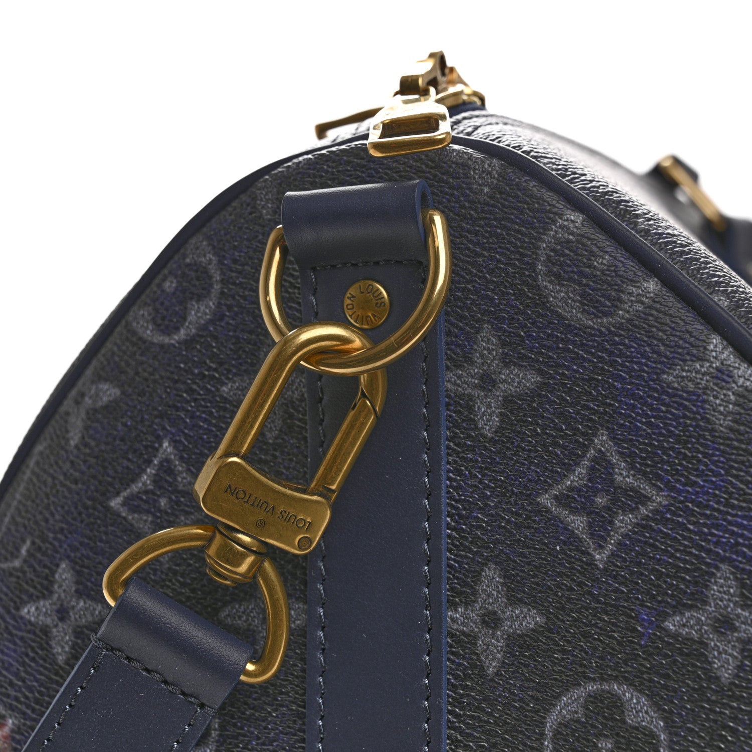 Louis Vuitton Monogram Bleach Keepall Bandouliere 50 Ink Blue 9 of 10
