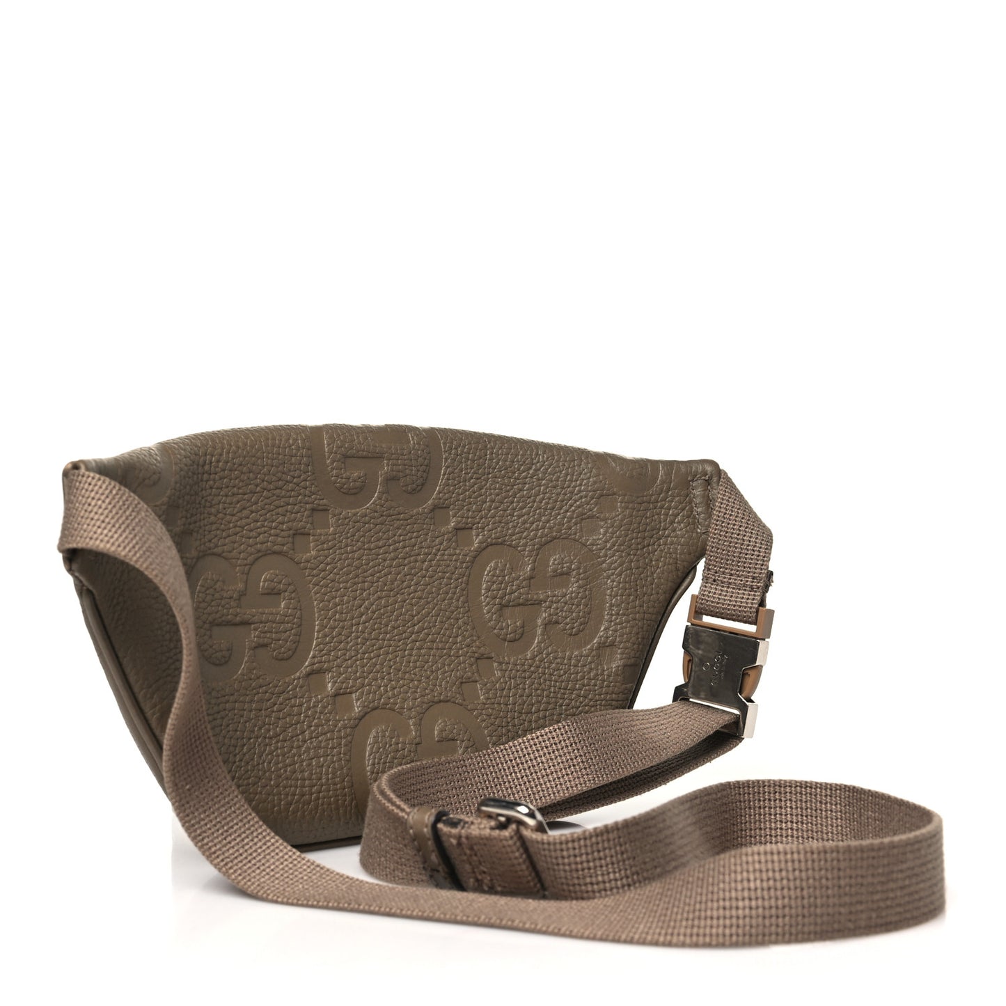 Piuma Calfskin Jumbo GG Embossed Small Belt Bag Good Taupe