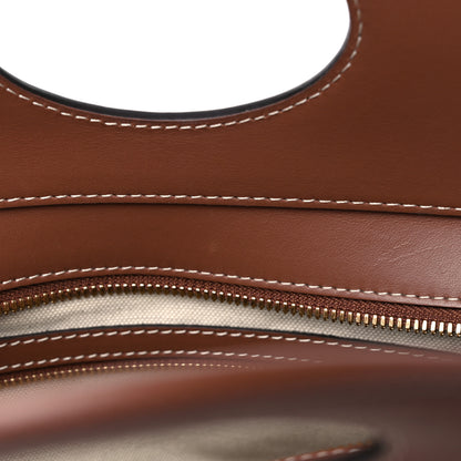Burberry Canvas Smooth Calfskin Two Tone Small Pocket Bag Natural Malt Brown 12 of 16