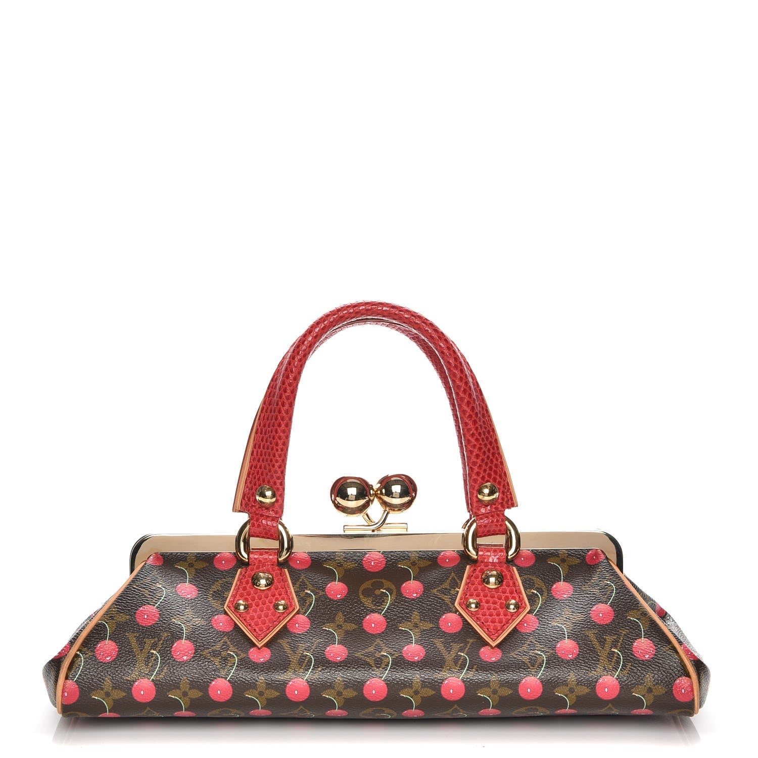 Louis Vuitton Monogram Cerises Lizard Sac Fermoir GM 1 of 7