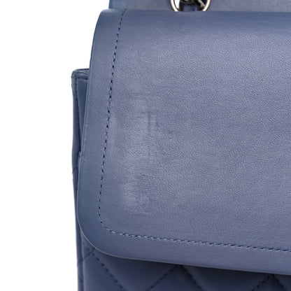 Chanel Lambskin Quilted Maxi Double Flap Blue 15 of 21