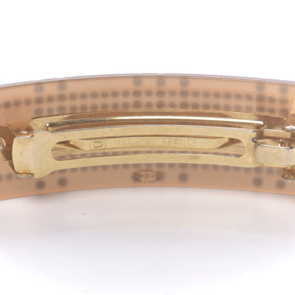 Chanel Resin Crystal CC Hair Clip Barrette Beige 4 of 4