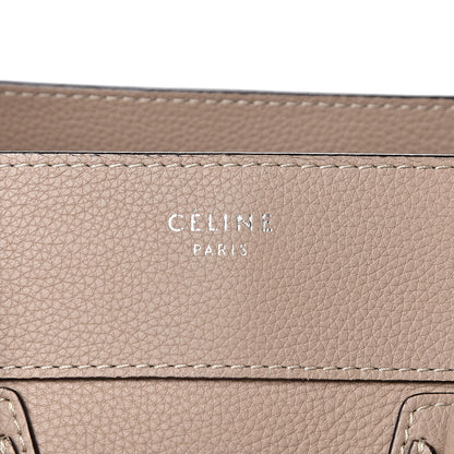Celine Drummed Calfskin Mini Luggage Dune 6 of 14