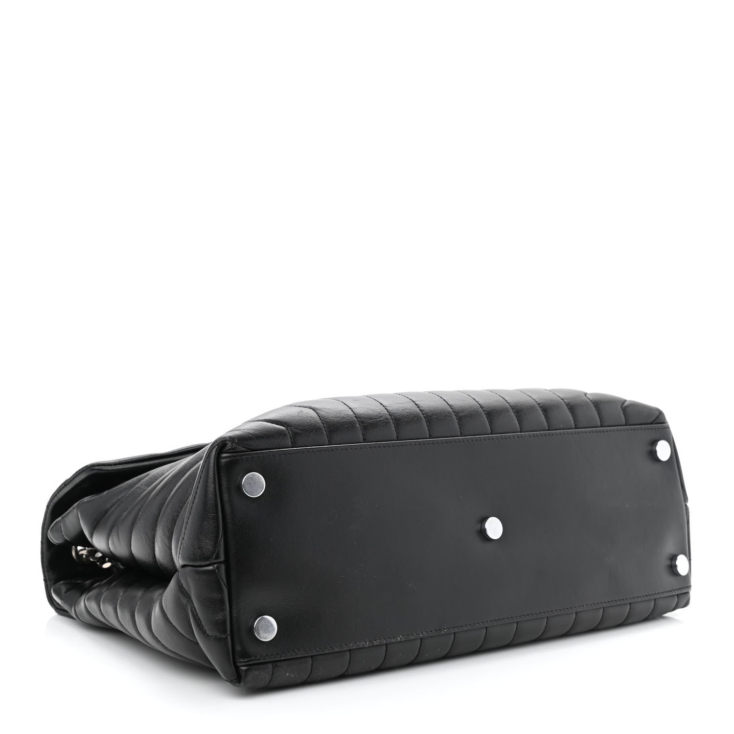 Saint Laurent Calfskin Y Quilted Monogram Large Loulou Chain Satchel Black 4 of 10