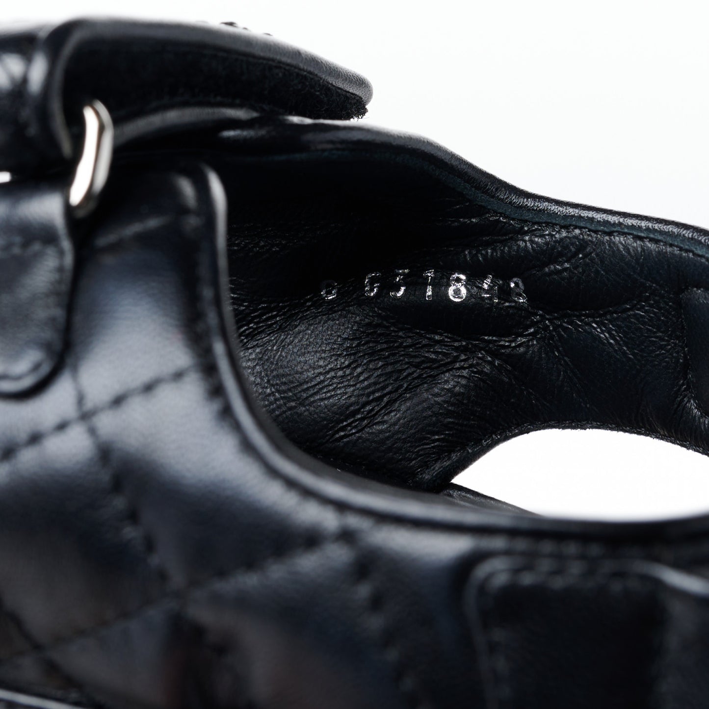 Lambskin Velcro Dad Sandals 39.5 Black