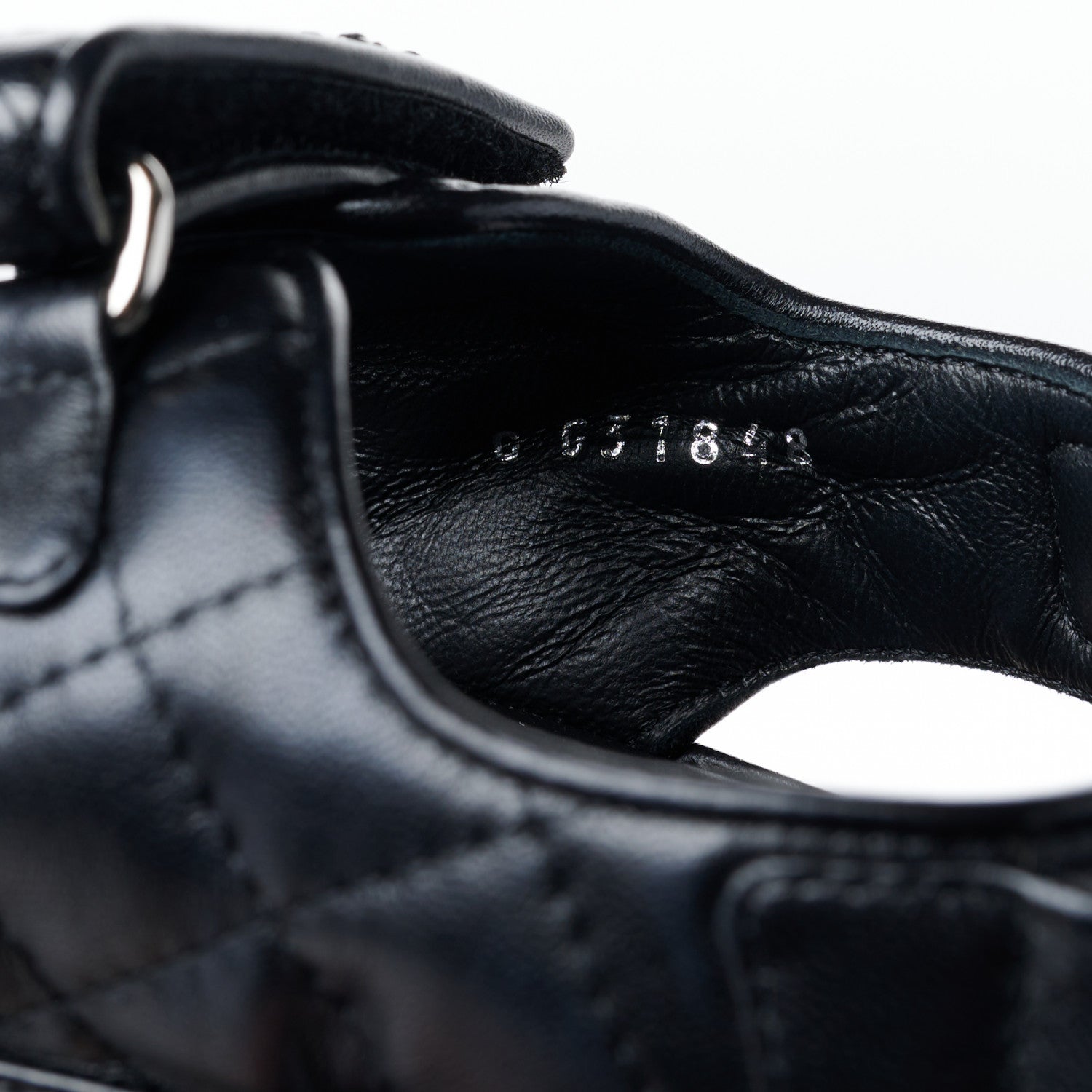 Chanel Lambskin Velcro Dad Sandals 39.5 Black 7 of 9