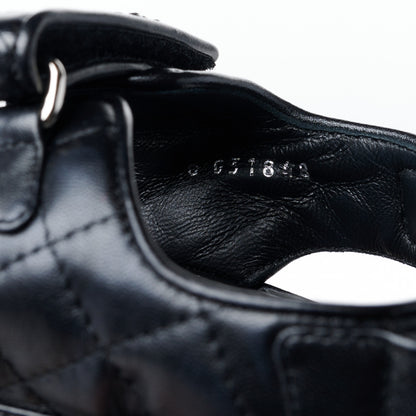 Chanel Lambskin Velcro Dad Sandals 39.5 Black 7 of 9