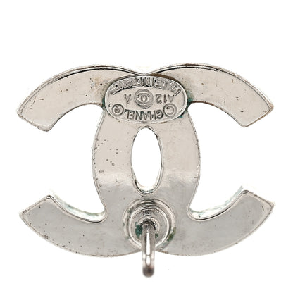 Chanel Crystal Mini Timeless CC Earrings Silver 5 of 7
