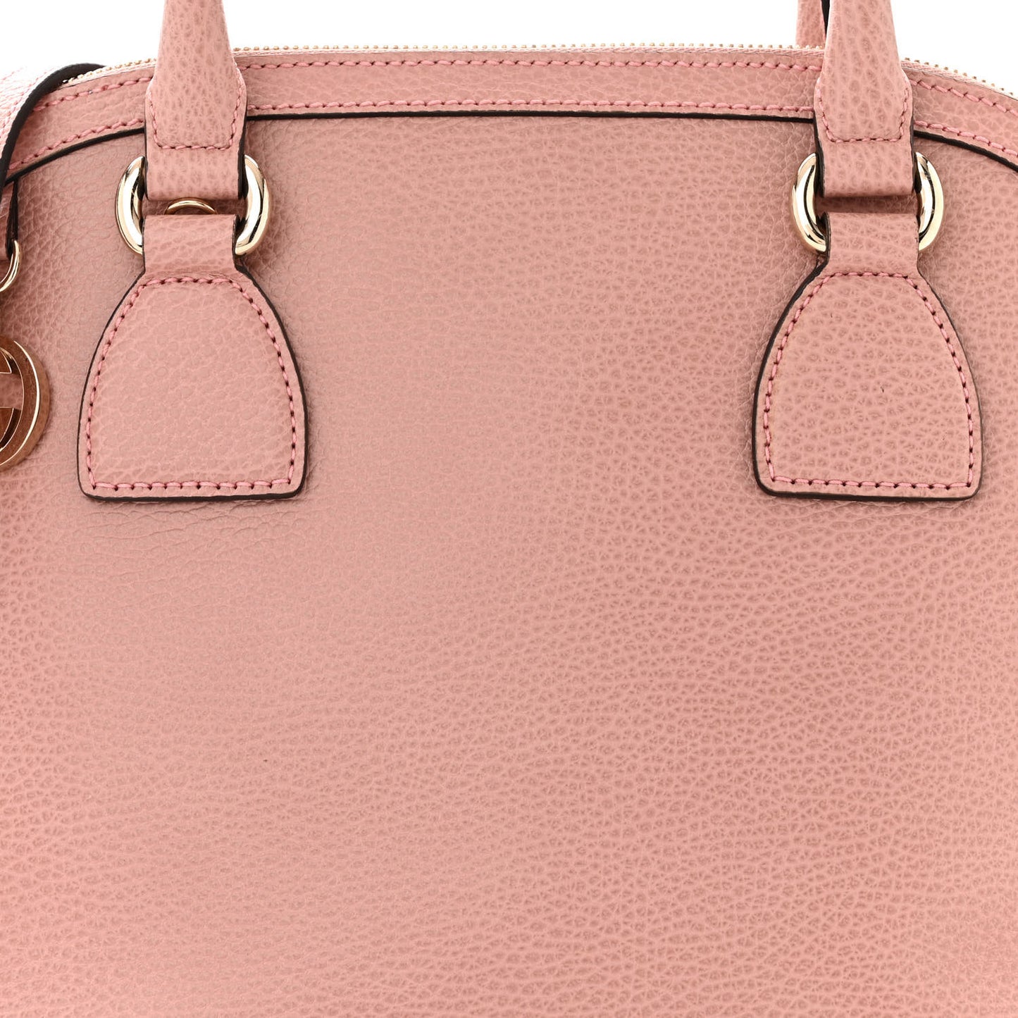 Dollar Calfskin Small GG Charm Dome Bag Soft Pink