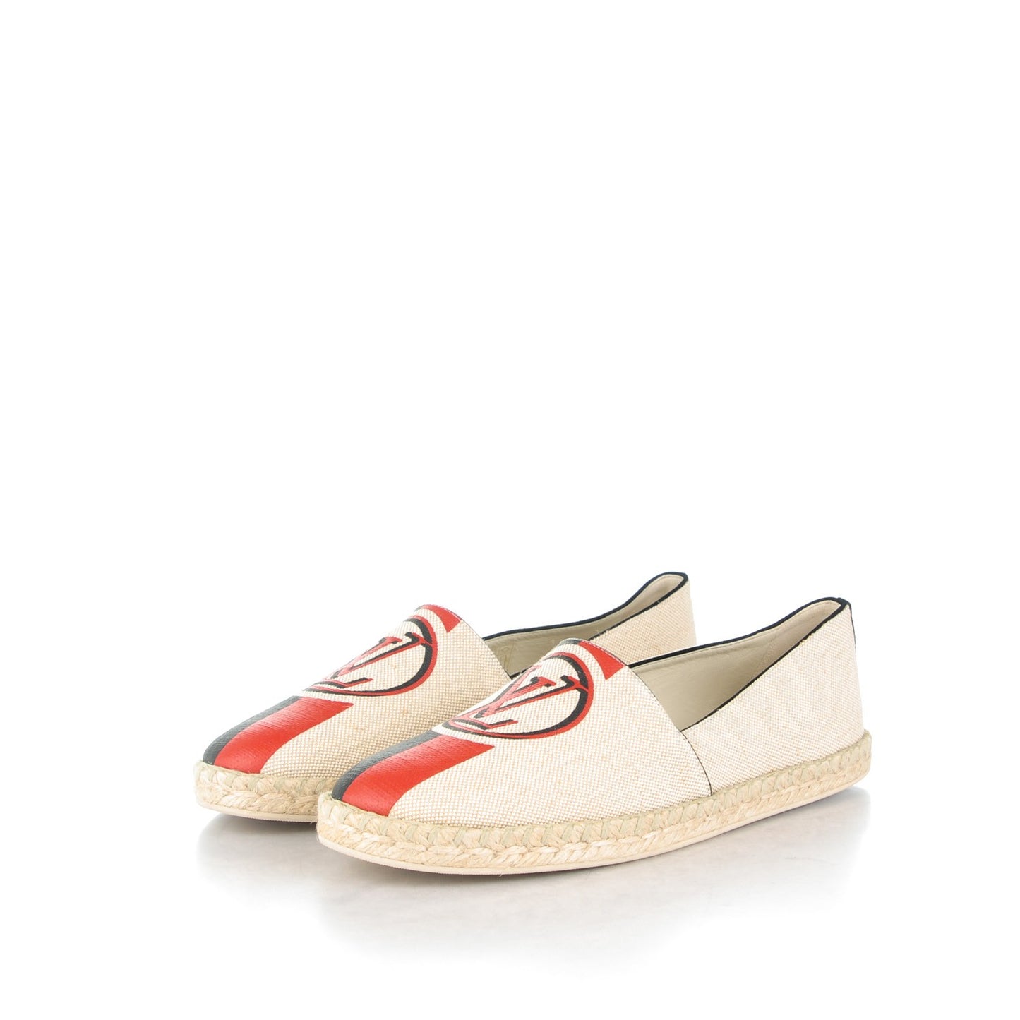 Canvas Postcard Espadrille Flats 40 Ecru
