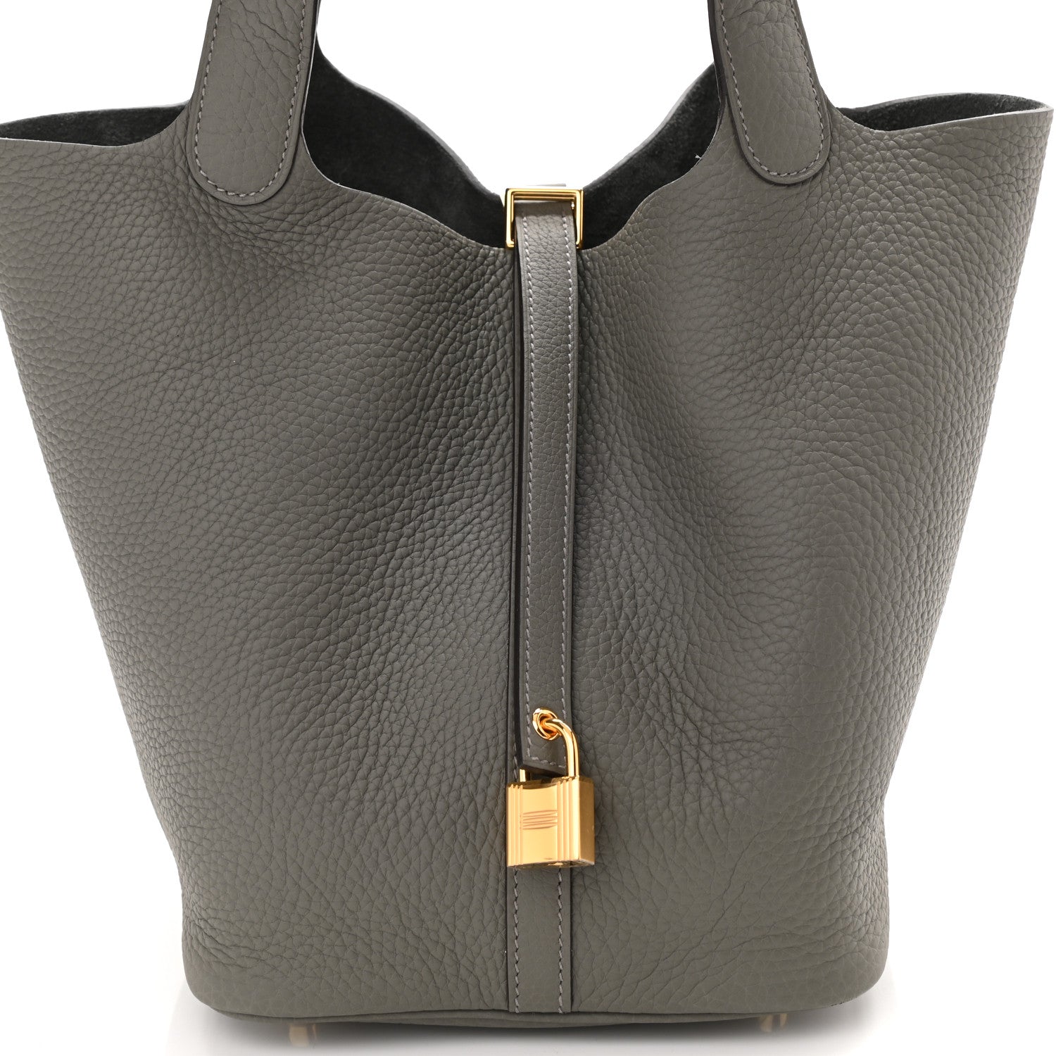 Hermes Taurillon Clemence Picotin Lock 22 MM Gris Meyer 7 of 10